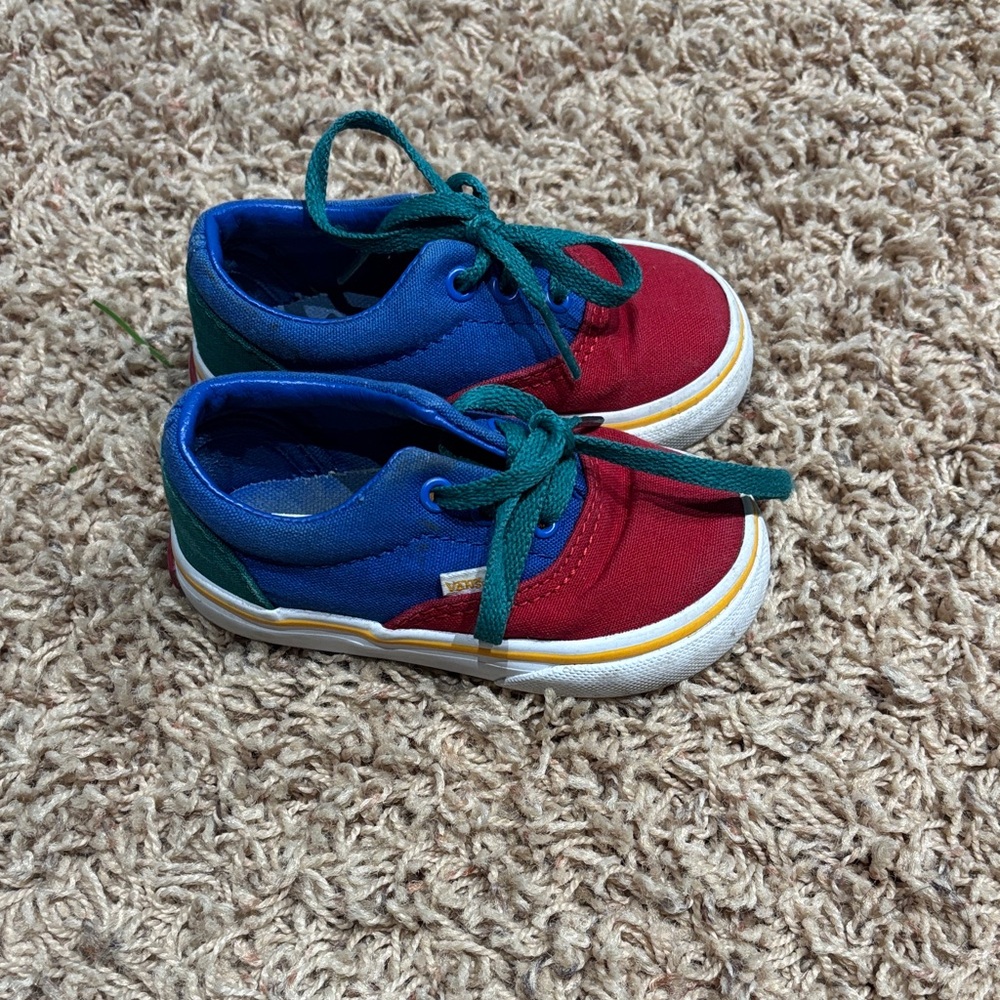 Vans Kids Sneakers in Red, Blue, and Green